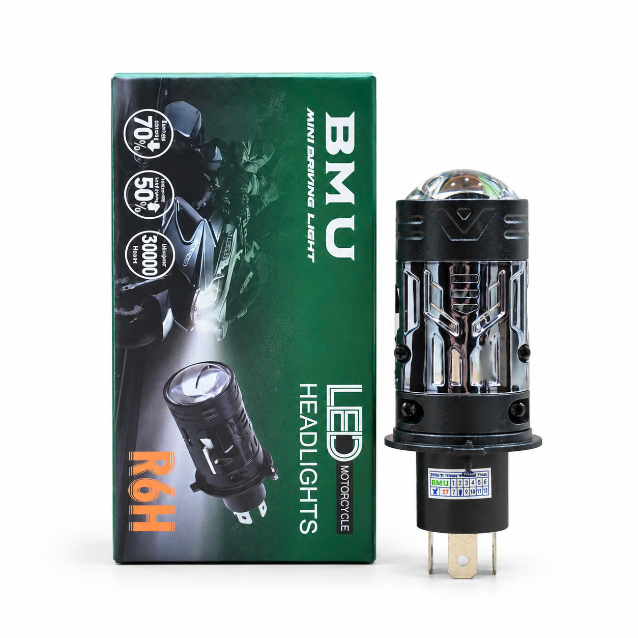 BÓNG LED BMU R6H BI CẦU QUẠT TẢN NHIỆT